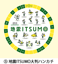 (5)地震ITSUMO大判ハンカチ (5)地震ITSUMO大判ハンカチ